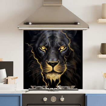 Gold Lion Kitchen Splashback