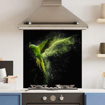 Green Parrot Kitchen Splashback