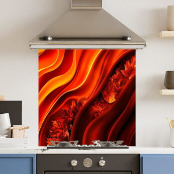 Lava Leaf Kitchen Splashback