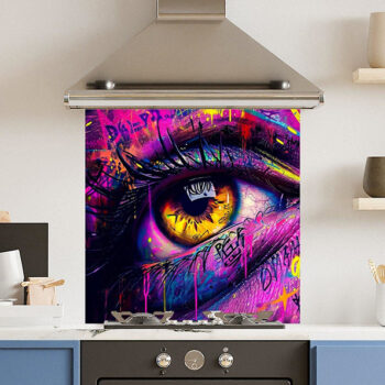 Neon Eye Kitchen Splashback