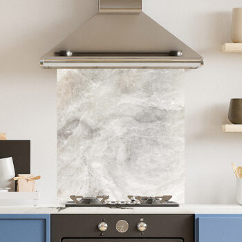 White Marble Kitchen Splashback