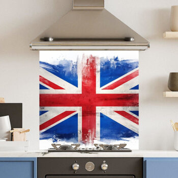 Grunge Union Jack Kitchen Splashback