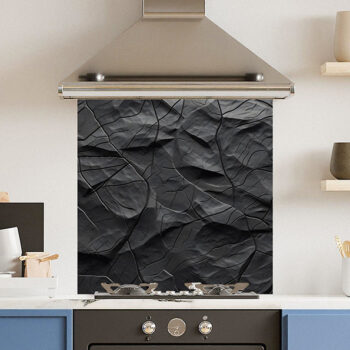 Abstract Black Kitchen Splashback